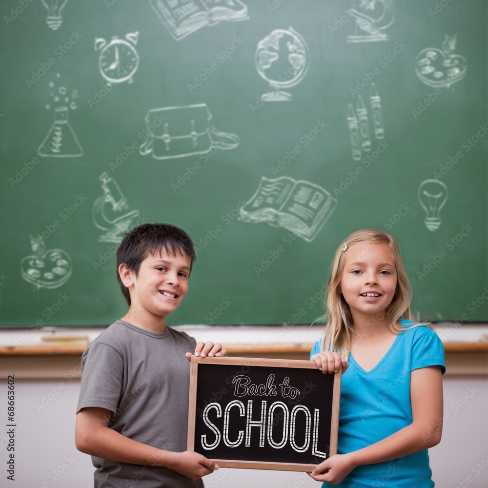 Poster Composite image of back to school message