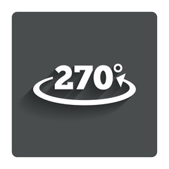 Angle 270 degrees sign icon. Geometry math symbol