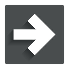 Arrow sign icon. Next button. Navigation symbol
