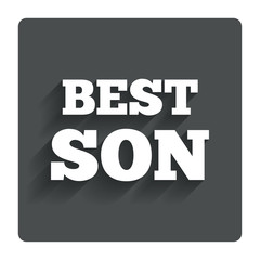 Best son sign icon. Award symbol.