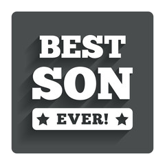 Best son ever sign icon. Award symbol.