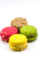 Sweety Macarons on the white background