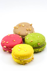 Sweety Macarons on the white background