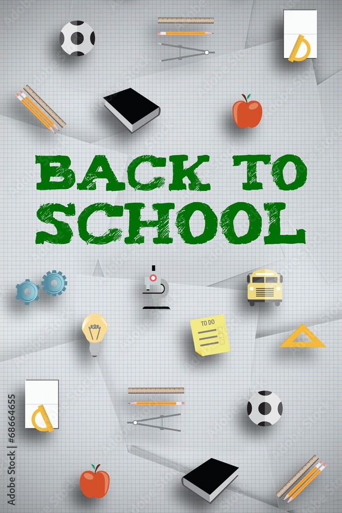 Poster Composite image of back to school message
