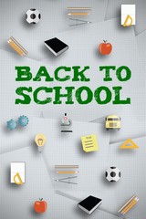 Composite image of back to school message