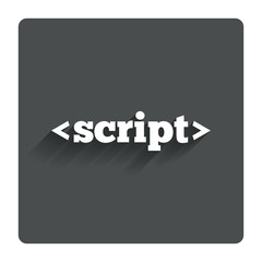 Script sign icon. Javascript code symbol.
