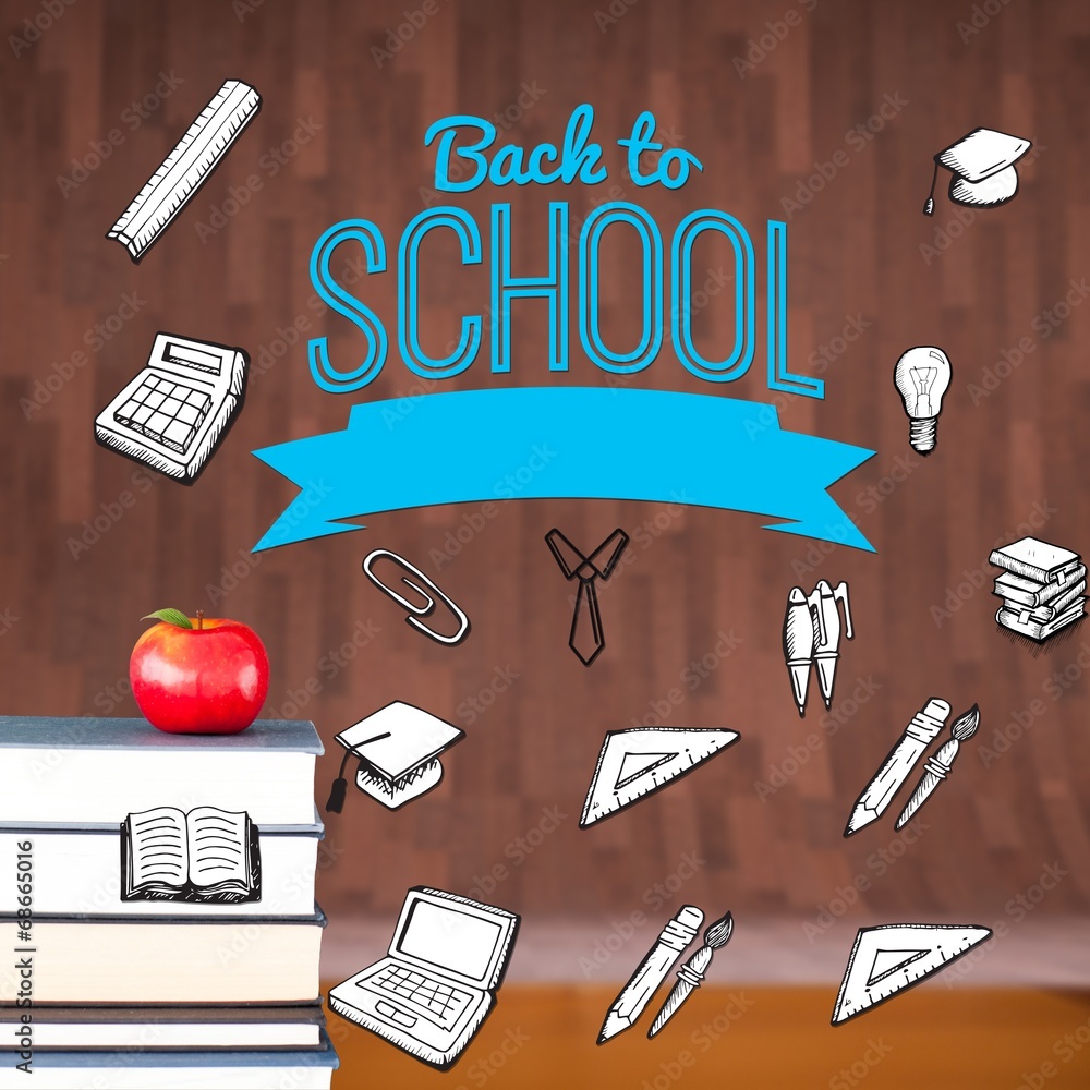 Poster Composite image of back to school message with icons