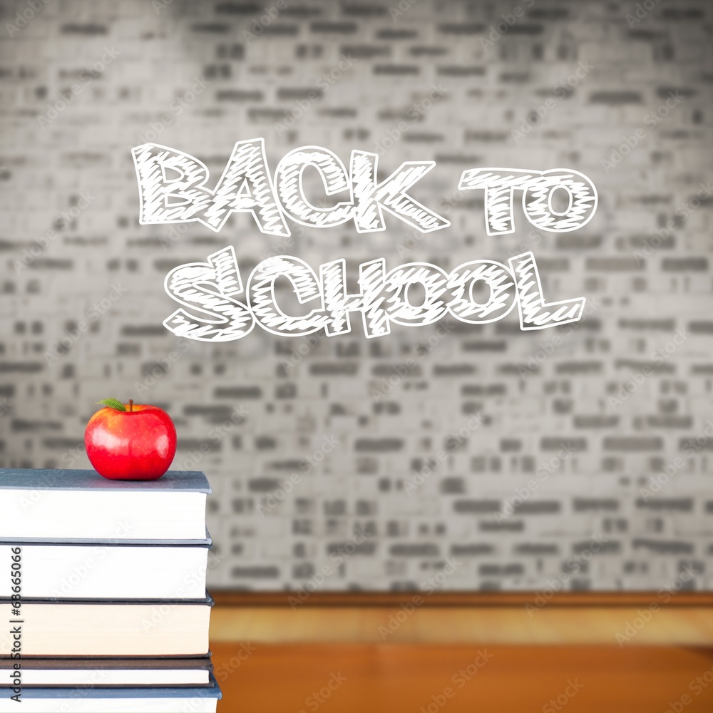 Aufkleber composite image of back to school message