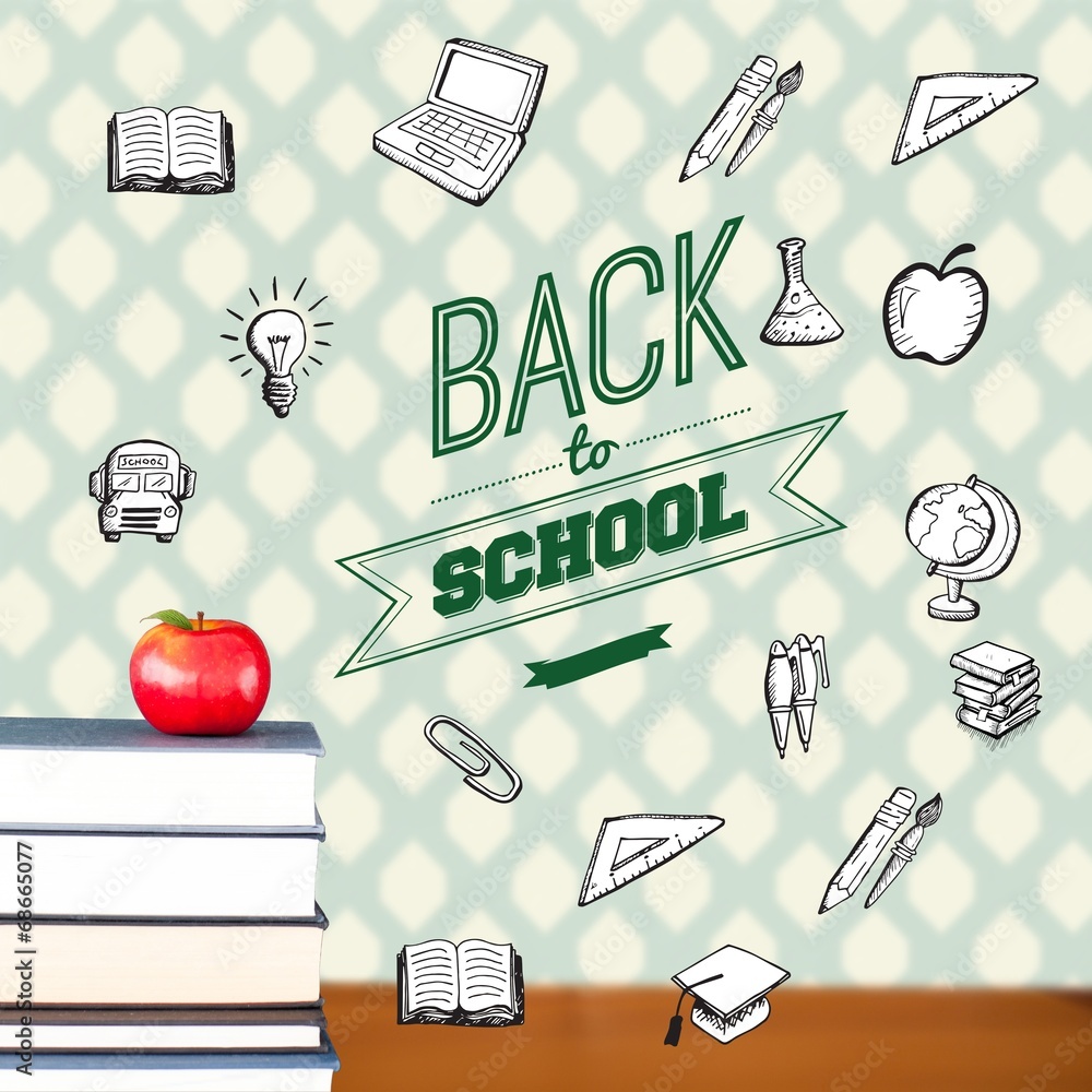 Poster Composite image of back to school message with icons