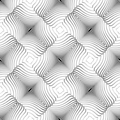 Design seamless twirl movement striped geometric pattern