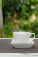 Close up cup of coffee