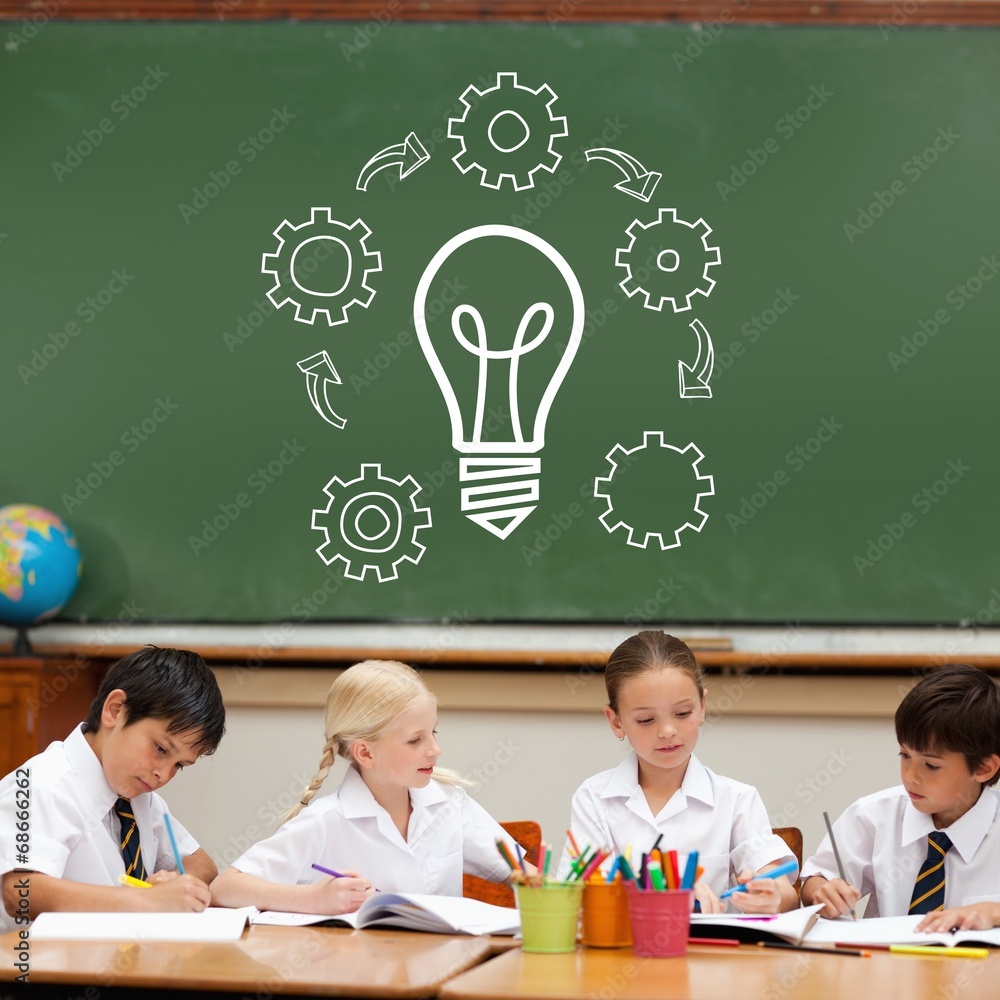 Poster composite image of idea and innovation graphic
