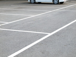 Parking lane outdoor in public park