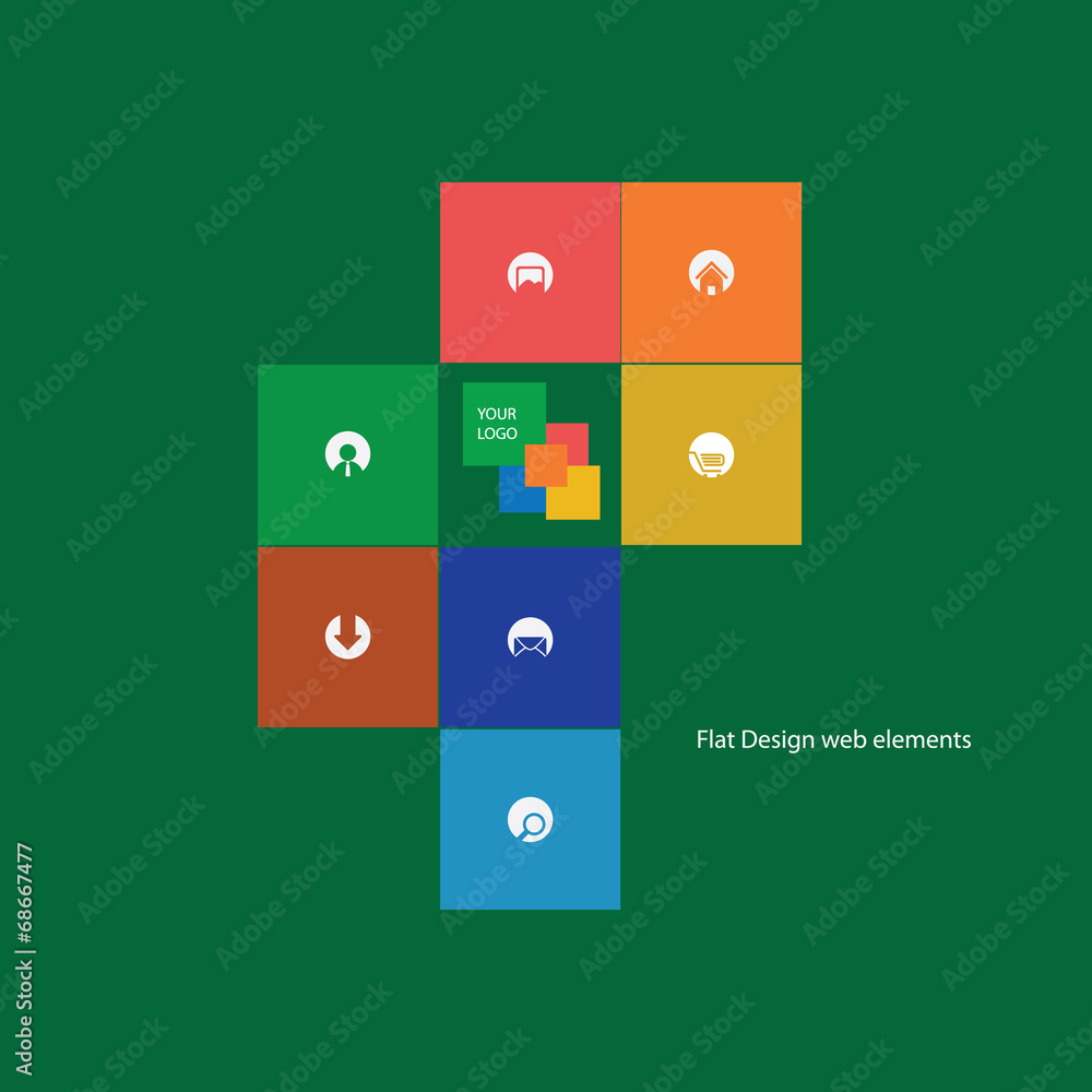 Aufkleber graphic user interface flat design vector