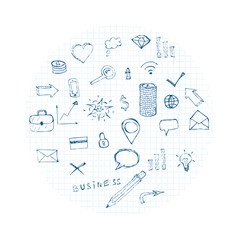 doodles business icons
