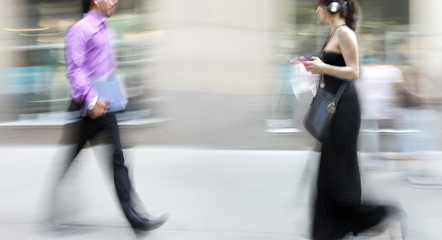Fototapeta premium group of business people in the street