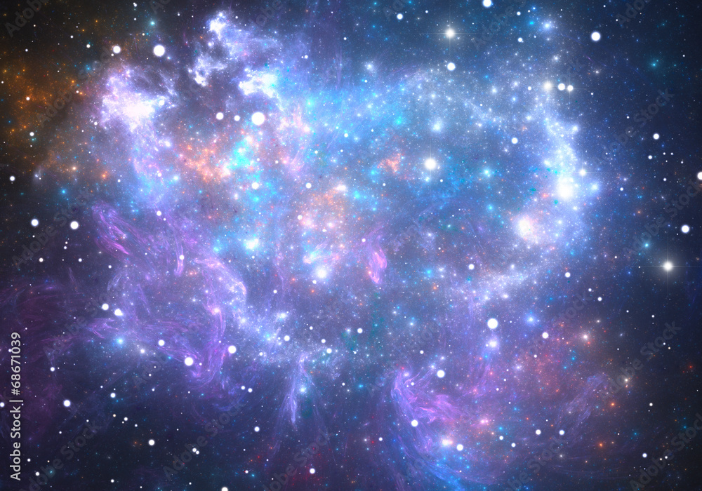 Canvas Prints space background with nebula and stars