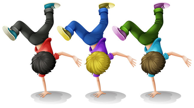 Boys Up side down