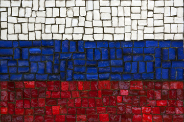 Mosaic flag of Russia