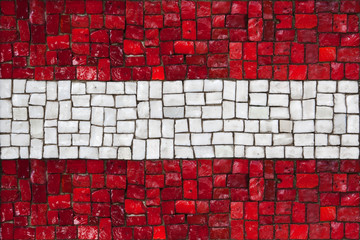 Mosaic flag of Austria