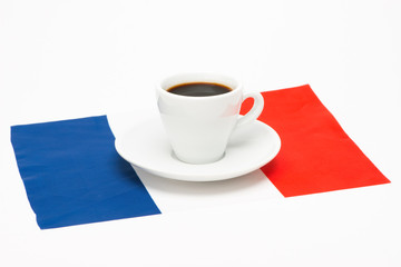 Cup of coffee with flag