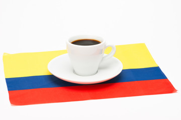 Cup of coffee with flag