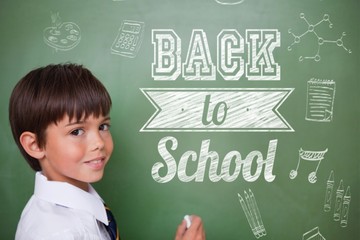 Composite image of back to school message