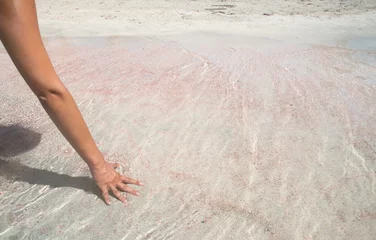 Plaid avec motif  Plage d'Elafonissi, Crète, Grèce Spiaggia rosa