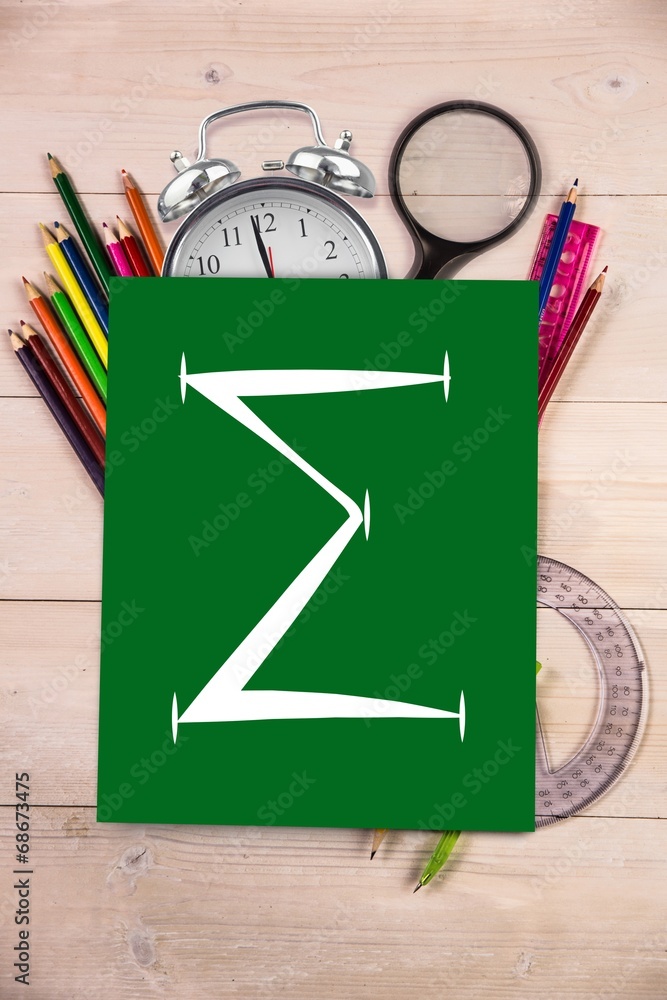 Poster Composite image of sum symbol
