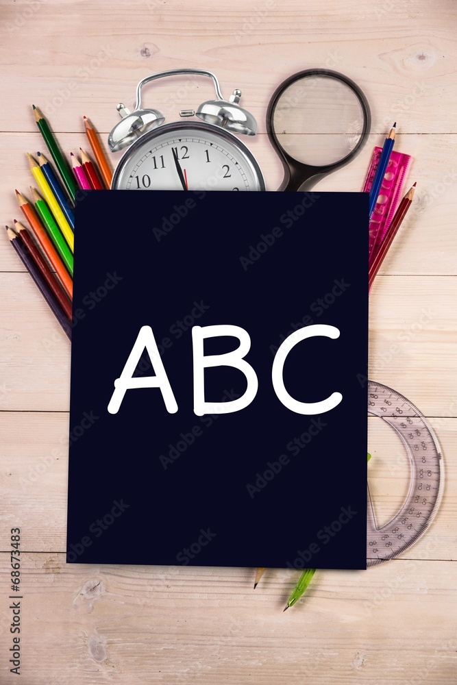 Poster composite image of abc letters