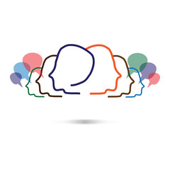 Leader abstract people. Idea. Mind. Chat.