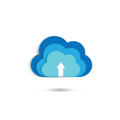 cloud upload vector illustration