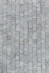 Cobblestone pavement.
