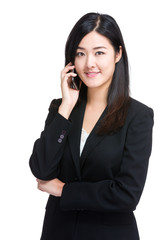 Asian businesswoman talk to cellphone