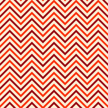 Muster Zickzack orange rot