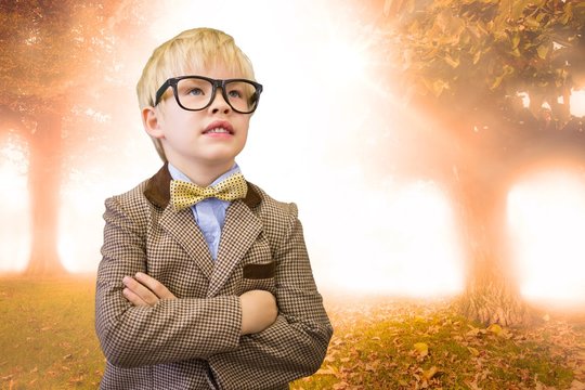 Composite Image Of Cute Pupil Dressed Up As Teacher