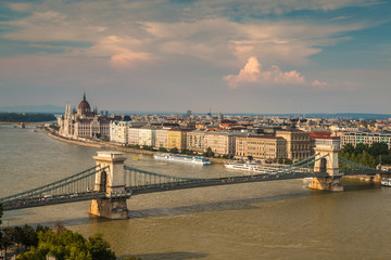 Fototapeta na wymiar Budapest Hungary view from Castle Hill