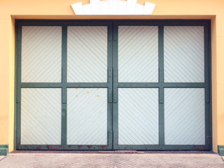 Garage wall with door background texture