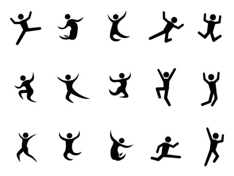 Human Stick Figure Stickman Man Actions Poses Postures standing Pointing  Jumping Hopping Walking Running Sprinting Download PNG SVG Vector