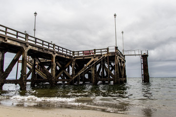 Ponton sur la Plage d'Arcachon 