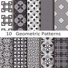Set of ten geometric patterns - 68677497