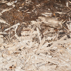 Surface made of pressed wood shavings