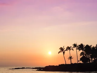 Zelfklevend Fotobehang ハワイ島の夕日 © takayuki_n82