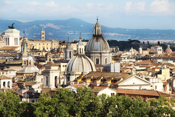 Naklejka na ściany i meble Beautiful panorama of Rome, Italy
