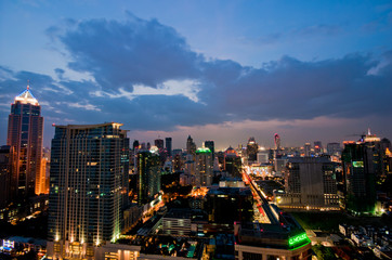 Fototapeta premium Bangkok City at night time