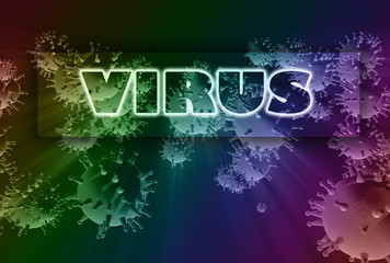 abstract background with viruses