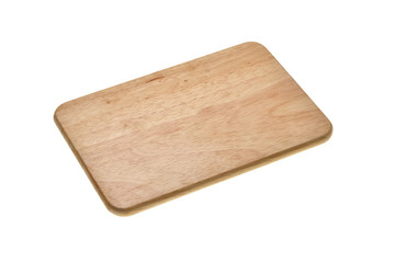 Holzbrett auf weissen Hintergrund
