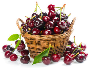 Cherry in basket