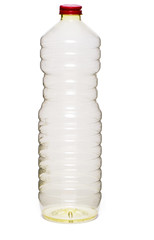empty plastic bottle of vegetable oil