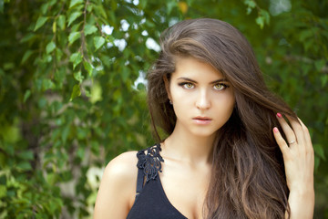 Naklejka premium Young beautiful woman